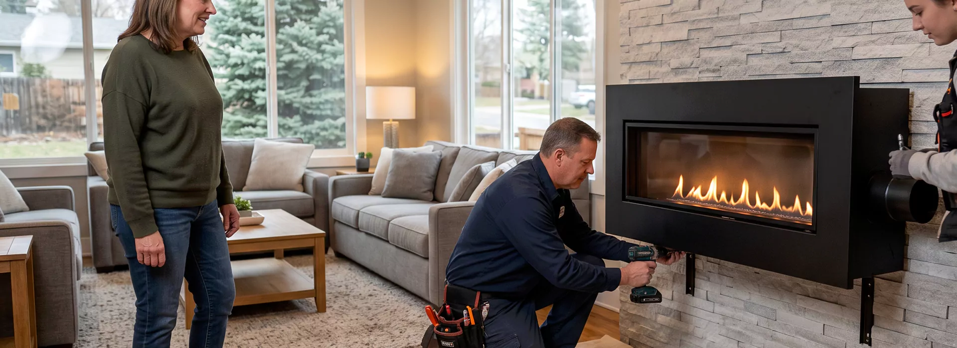 Floating Fireplace Installation Howell, NJ