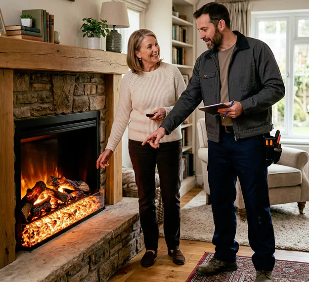 Why Howell Homeowners Choose Our Electric Fireplace Embers Team?