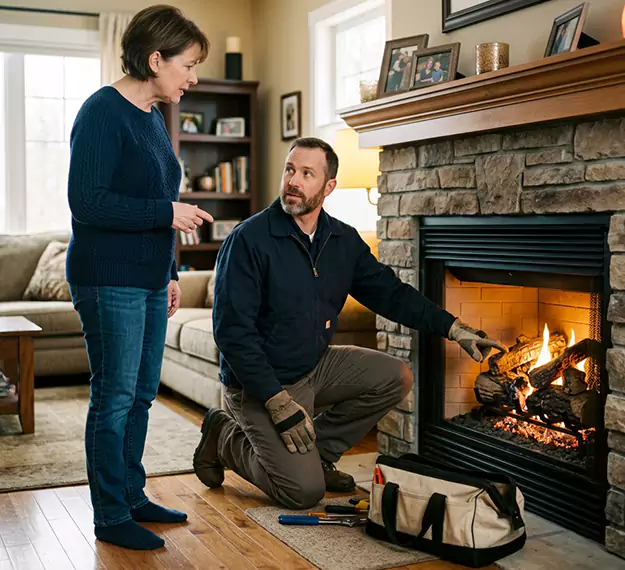 Why Howell Homeowners Choose Our Gas Fireplace Logs Team?