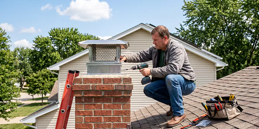 Chimney Top Cover Installation Howell