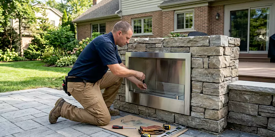 Outdoor Ethanol Fireplace Installation Howell
