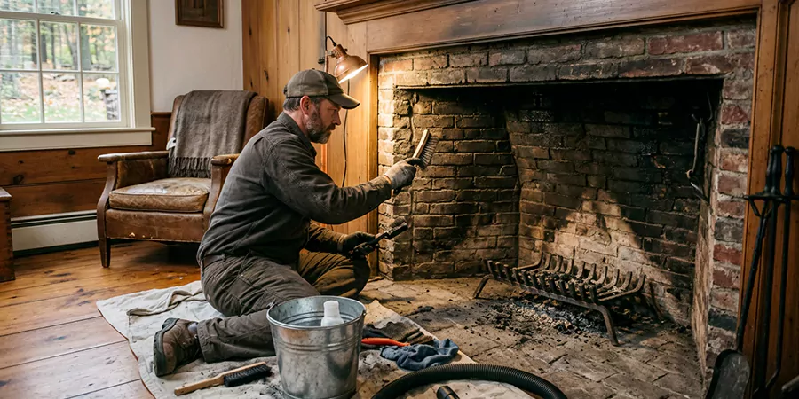 Inglenook and Coal Burning Fireplace Restoration Howell