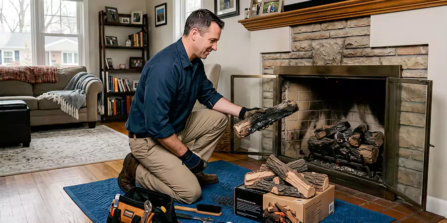 Replacing Gas Fireplace Logs Howell