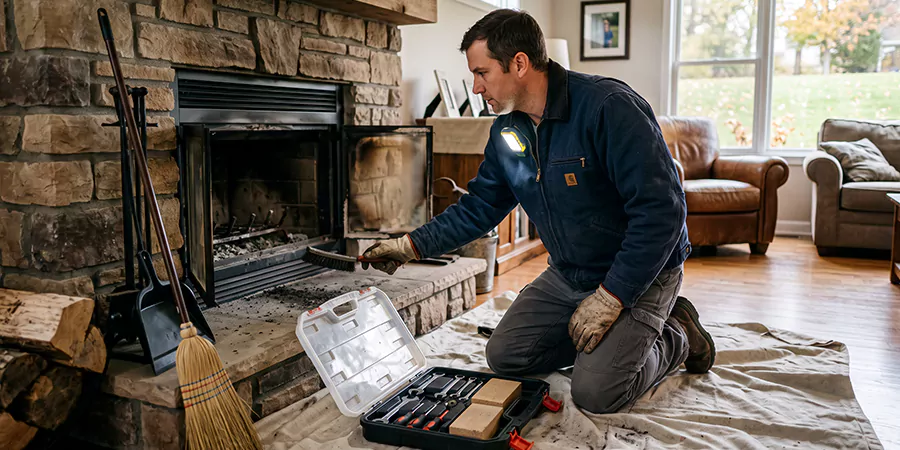 Wood Fireplace Repair in Howell